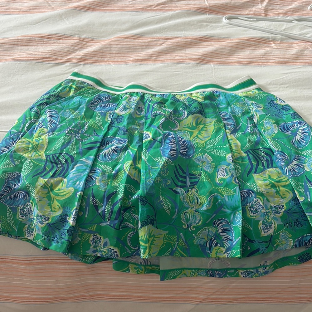Lilly Pulitzer Green and Blue Floral Skirt
